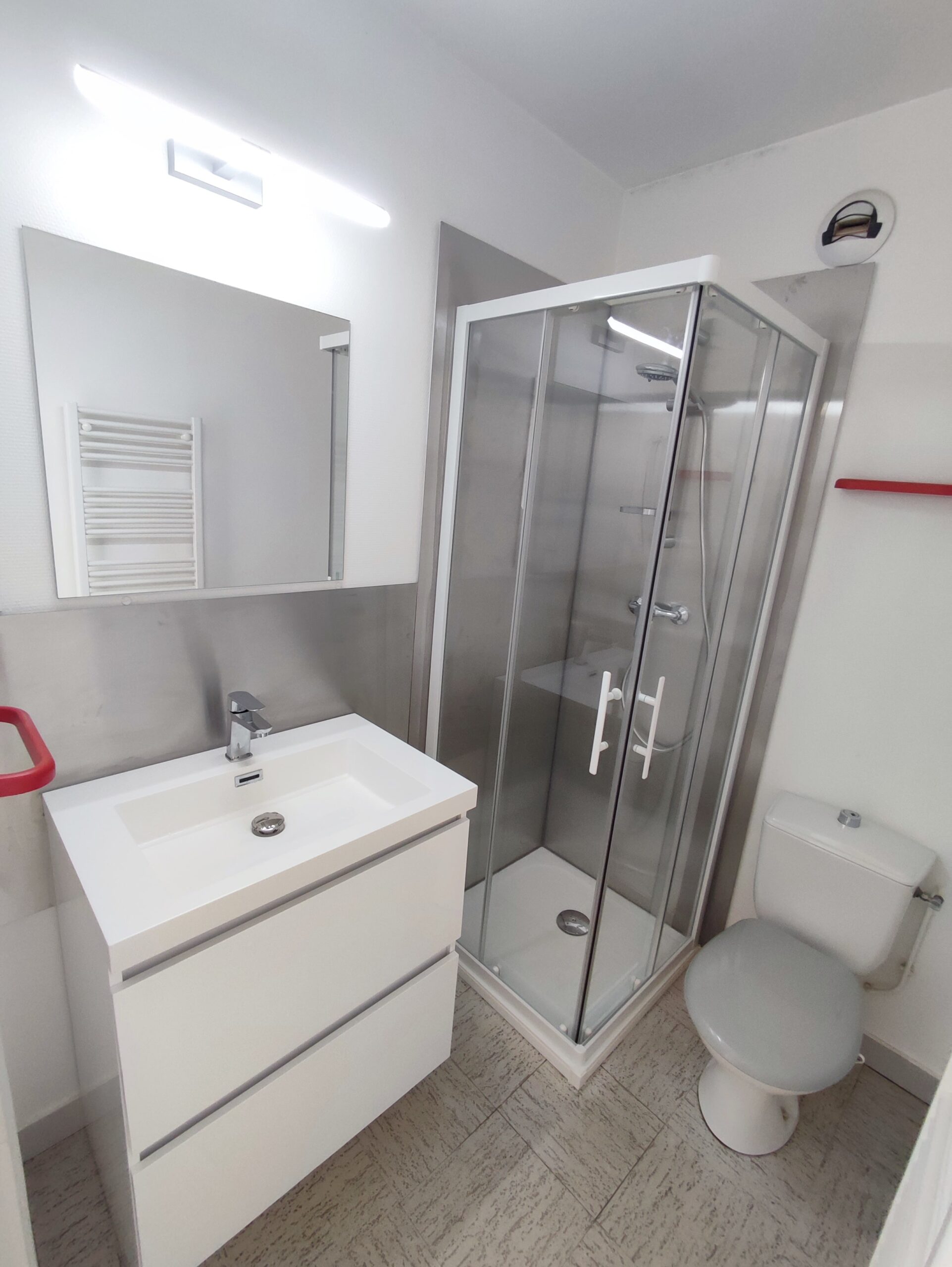 Rénovation d'un salle de bain - douche - vasque - wc